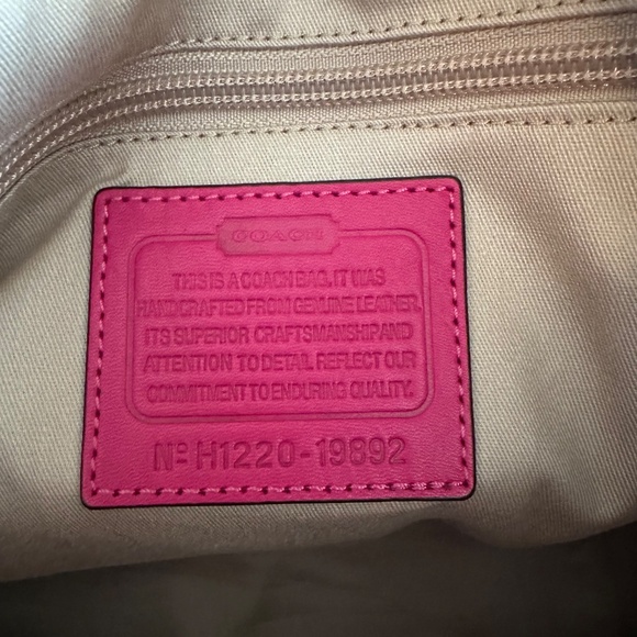 Coach Legacy Leather Rory NS Satchel 19892 Fuschia Pink MSRP $398 - Picture 6 of 7